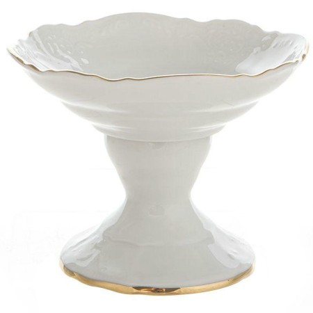 Конфетница на ножке Бернадот белый 311011 16см