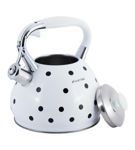 Чайник 3л Kamille ручка soft-touch белый 0695WH