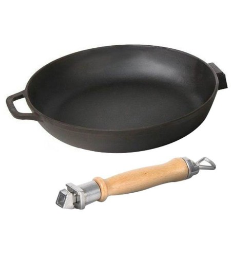 Сковорода чугунная d26см со съемной ручкой