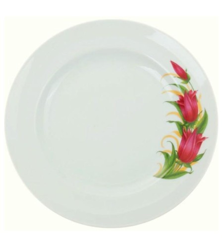 Тарелка мелкая Идиллия деколь Колокольчики d240мм