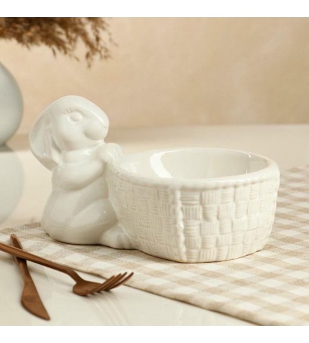 Конфетница Кролик 0,4л белая 7010369