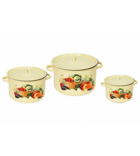 Набор кастрюль Урожай 1,5л+2,9л+4,5л