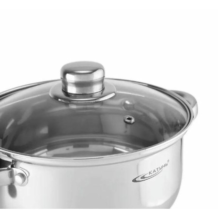 Кастрюля Гретта со стеклянной крышкой 4,2л d22см