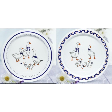 Поднос Гуси d379мм микс Ц-379х-01965