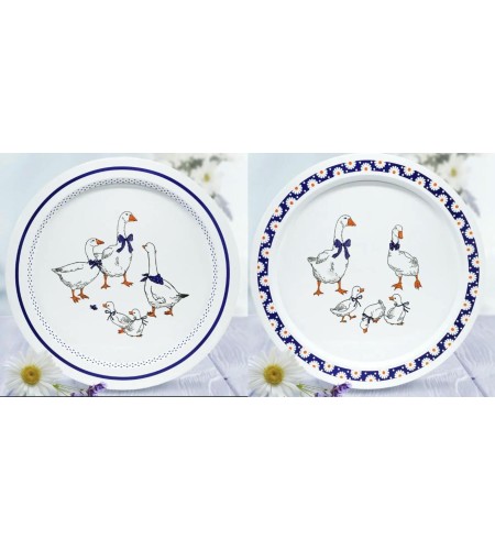 Поднос Гуси d379мм микс Ц-379х-01965