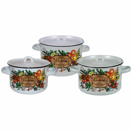 Набор кастрюль №33 СтальЭмаль Смак 1,5л+2,9л+4,5л 1с33с