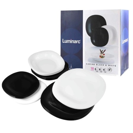 Столовый набор Carine Black and White 18 предметов D2379/P1262/N1479