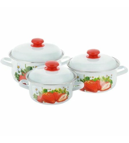 Набор кастрюль Татьяна №124-4 1,5л, 2л, 3л
