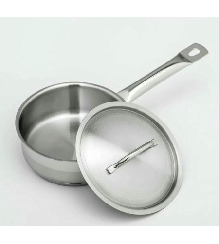 Сотейник Luxstahl 1,2л.с ручкой нержавеющая сталь тройное дно кт1739