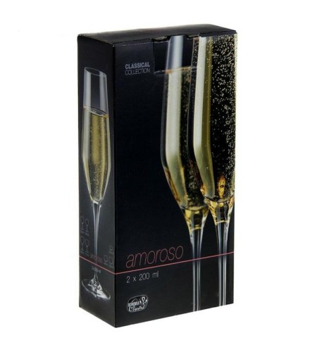 Набор бокалов для шампанского Аморосо 200мл 2 шт.