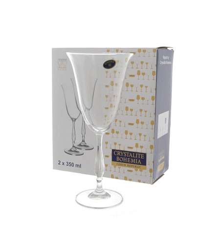 Набор фужеров для вина Crystalite Bohemia Fregata/Antik 2 штуки 350мл 58370