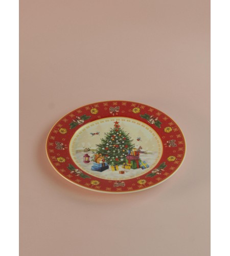 Тарелка закусочная Елка 20,5см 85-1604