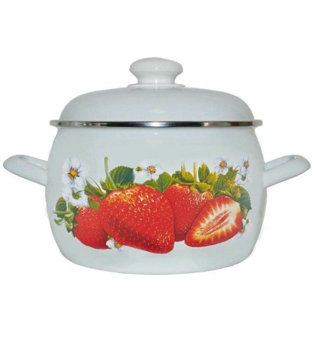 Кастрюля с рисунком полусферическая 2л