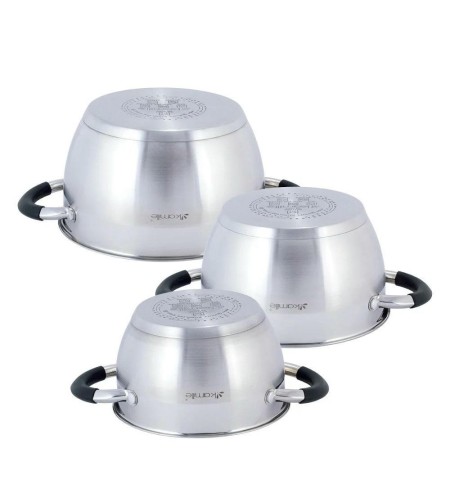 Набор кастрюль Kamille 1,8л+2,5л+3,5л КМ-5754