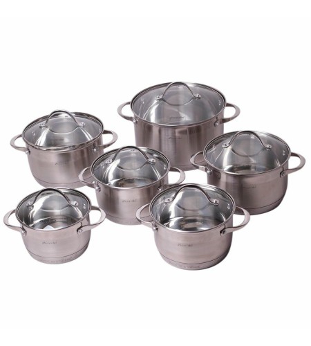 Набор кастрюль Kamille КМ-4704S 1,8л, 2,3л, 3,3л и 5,8л.