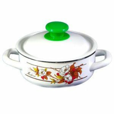 Кастрюля эмалированная с крышкой 1л