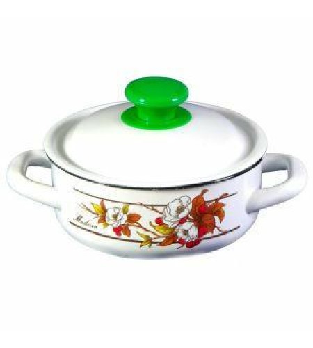 Кастрюля эмалированная с крышкой 1л