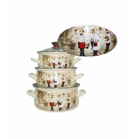 Набор кастрюль СомельеЭкстра слоновая кость 3шт.