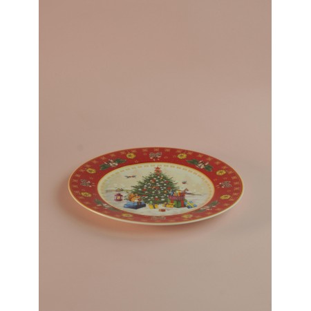 Тарелка закусочная Елка 20,5см 85-1604