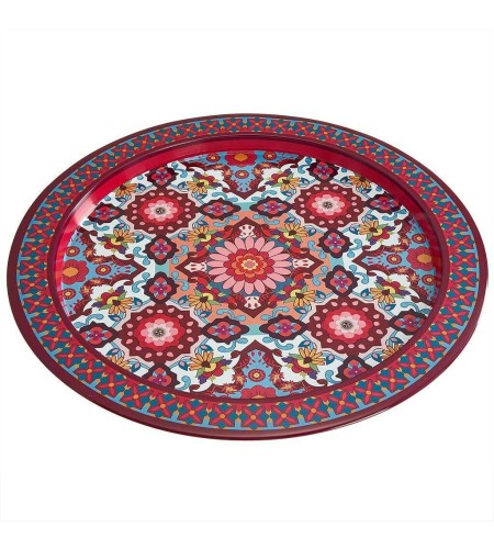 Поднос Времена года d379мм розовый Ц-379х-01955