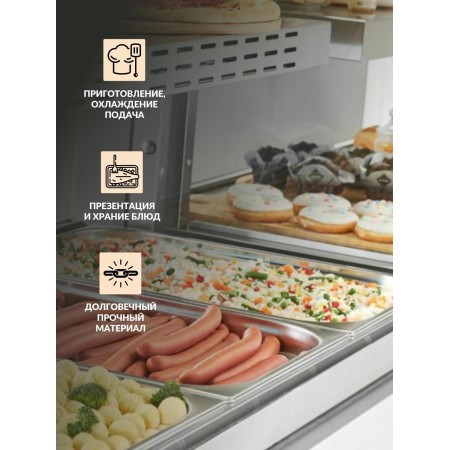 Крышка для гастроемкости Luxstahl 1/4 0,8мм