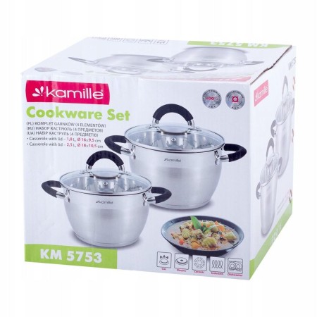 Набор кастрюль Kamille КМ-5753 2,1л + 2,9л