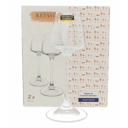 Набор рюмок Crystalite Bohemia Corvus/naomi 60мл 2 шт 56225
