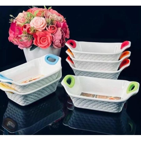 Набор прямоугольных салатников LENARDI 6шт 16см 142-029