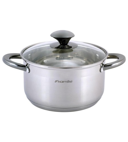 Кастрюля Kamille 3л черные ручки 4922