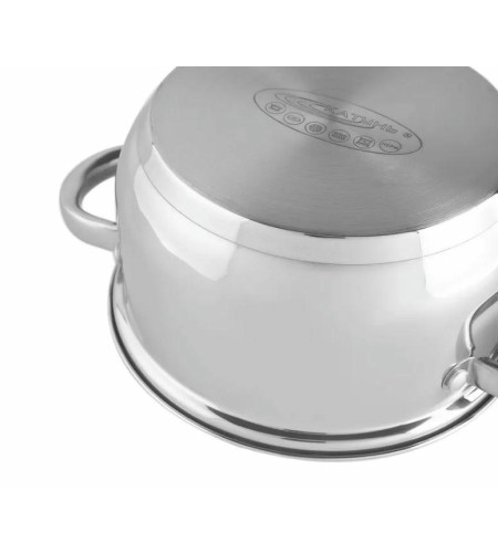 Кастрюля Гретта со стеклянной крышкой 4,2л d22см