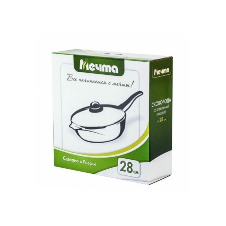 Сковорода Гранит d28см съемная ручка,стеклянная крышка С028701