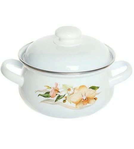 Кастрюля эмалированная грушевидная 2л