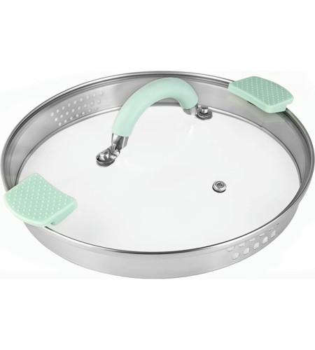 Кастрюля Lara Mint LR02-543 4,4л 22х12см носик, индукционное дно, крышка с бортом