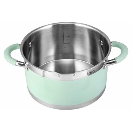Кастрюля Lara Mint LR02-543 4,4л 22х12см носик, индукционное дно, крышка с бортом