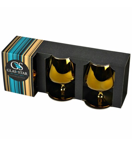 Набор бокалов для бренди Glasstar Черное золото 3 предмета 410 мл RNCHZ_1812_11