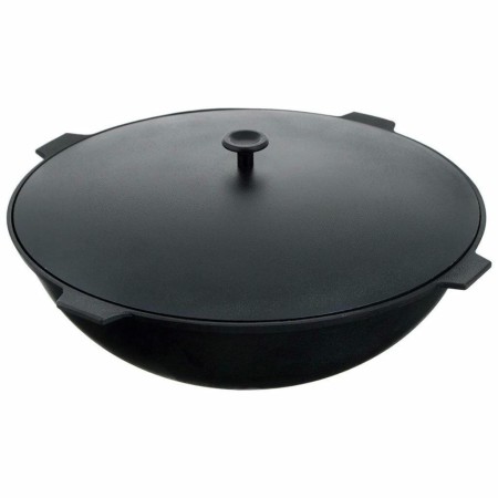 Казан литой чугунный Камская посуда 12л алюминиевая крышка