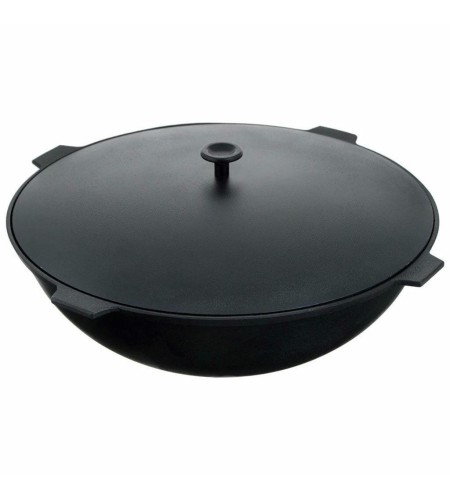 Казан литой чугунный Камская посуда 12л алюминиевая крышка