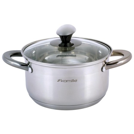 Кастрюля Kamille 2л черные ручки 4921