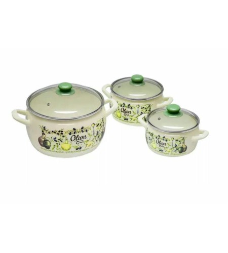 Набор кастрюль Олива Эксклюзив 3шт.