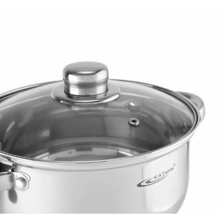 Кастрюля Гретта со стеклянной крышкой 2,2л d18см