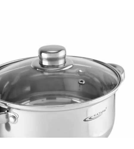 Кастрюля Гретта со стеклянной крышкой 2,2л d18см