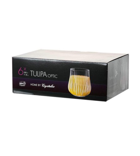 Набор стаканов для виски Cristalex Тулипа 350мл 6шт 25300/36/350