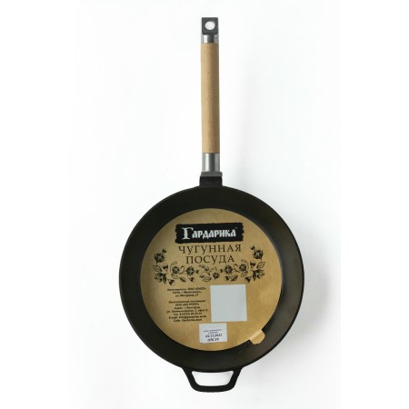 Сковорода-сотейник d260мм чугунная, съемная ручка 0326