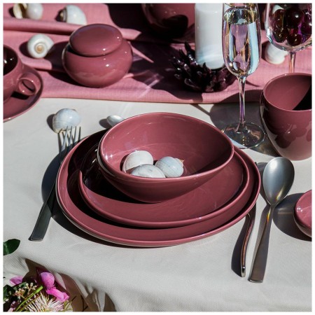 Тарелка обеденная Fusion 27*25см брусничная 263-1000