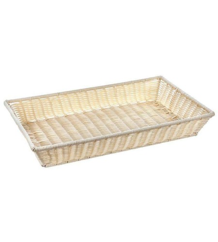 Корзинка прямоугольная бежевая 52,5х32,5х8см