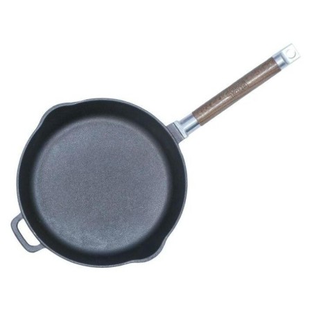 Сковорода чугунная со сливом d260мм съемная ручка