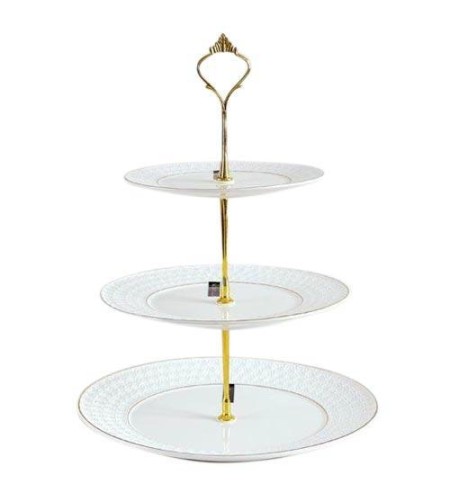 Ваза 3-х ярусная Снежная королева 16,5/20/24,4см круглая