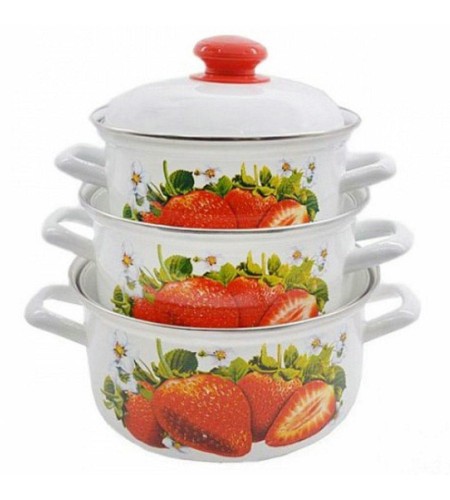 Набор кастрюль Татьяна №124-4 1,5л, 2л, 3л