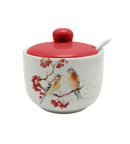 Сахарница Prima Collection Птицы на ветке 450мл с ложкой HC293-C2