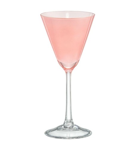 Набор бокалов для мартини Bohemia Пралине 90мл 4шт розовый 40916/90/D5250